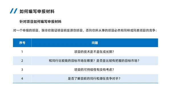 实拍风简约风蓝色系如何做好项目申报工作商务培训PPT