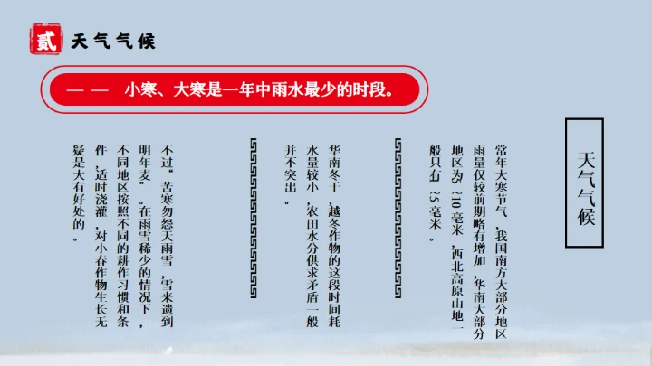 大寒时节冬季通用PPT模板