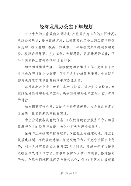 经济发展办公室下年规划.docx