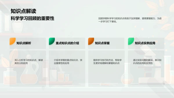 科学学习期末回顾PPT模板