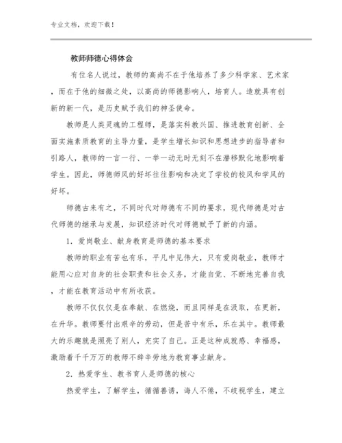 教师师德心得体会优选范文13篇文档汇编.docx