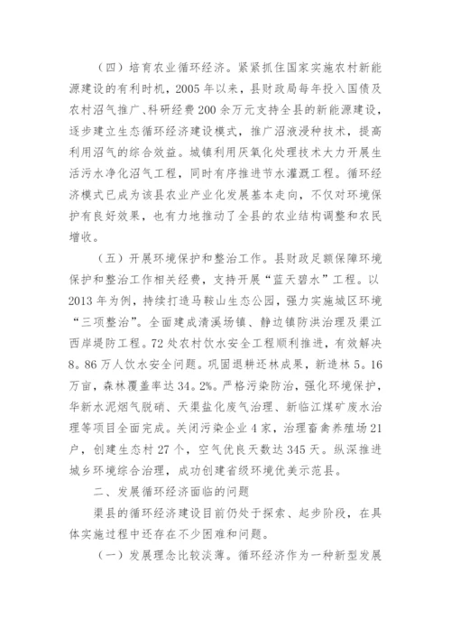 发展循环经济的财政思考和实践探索论文.docx