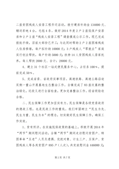 乡镇某年民政工作总结.docx