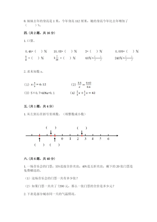 人教版数学六年级下册试题期末模拟检测卷精品（典优）.docx
