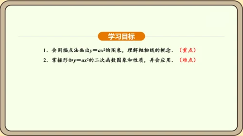 人教版数学九年级上册22.1.2二次函数y=ax2的图象和性质 课件(共32张PPT)