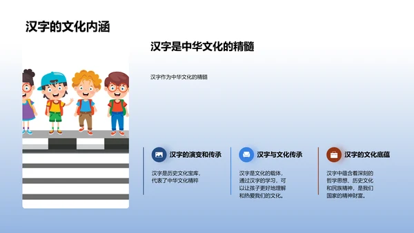 汉字学习家庭教导PPT模板