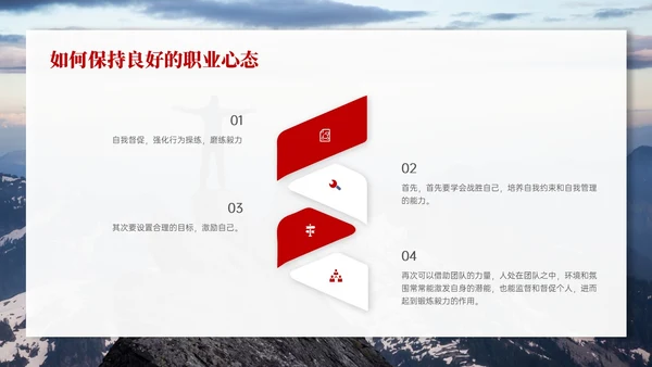 红色实拍风树立正确的职业心态PPT课件