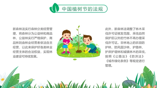 中国植树节主题班会通用PPT模板