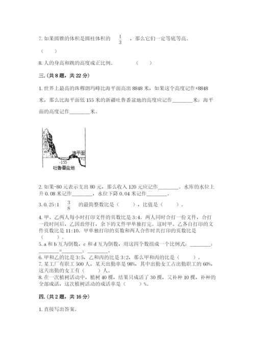 四川省【小升初】2023年小升初数学试卷带答案（b卷）.docx