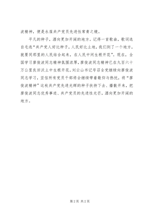 学习廖俊波身事迹心得体会.docx