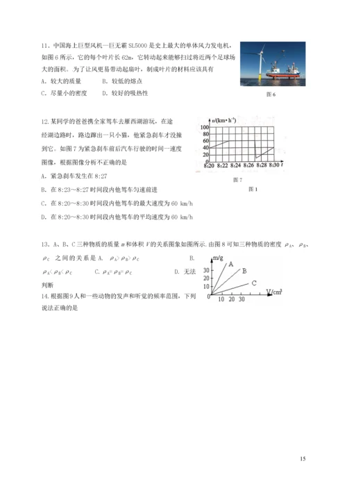 试题-北京-2019_北京市海淀区2018-2019学年八年级物理上学期期末考试试题.docx