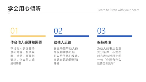 蓝色简约风企业员工培训沟通技巧教学