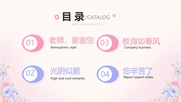 唯美水彩风我心中的老师教师节动态PPT模板