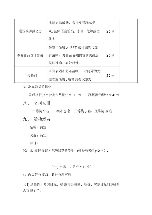 大学生职业生涯规划大赛策划书