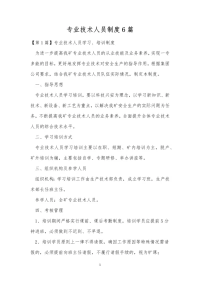 专业技术人员制度6篇.docx