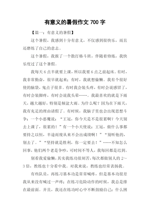 有意义的暑假作文700字.docx