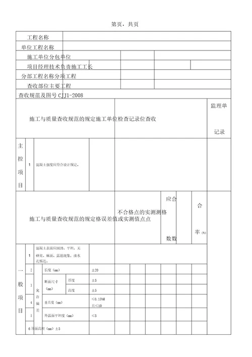 挡土墙检验批计划大全