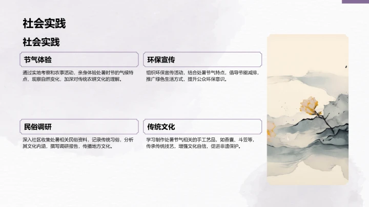 二十四节气处暑PPT模板