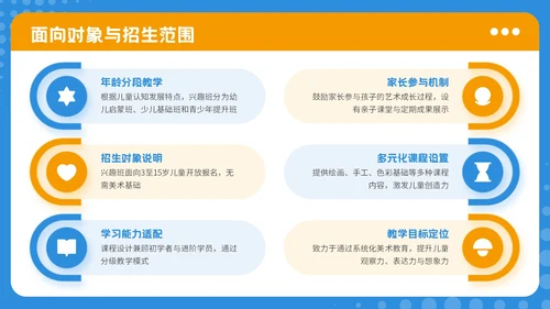 蓝色可爱卡通风暑期美术兴趣活动PPT模板