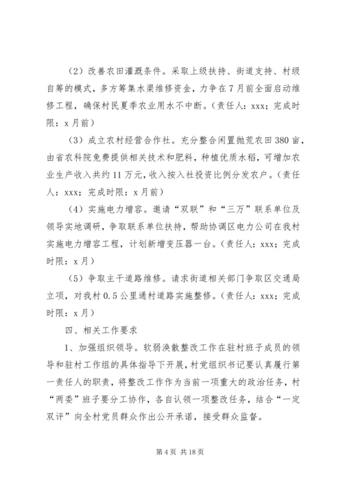 软弱涣散村整改方案.docx