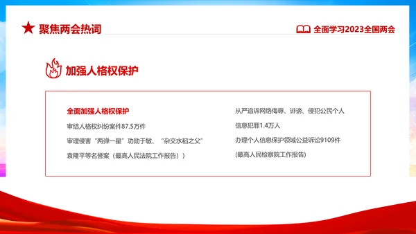 红色飘带大气党课全面学习解读我国两会PPT