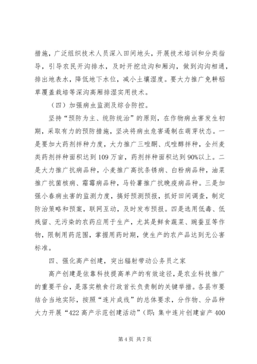 关于做好小春增收增产的工作意见.docx