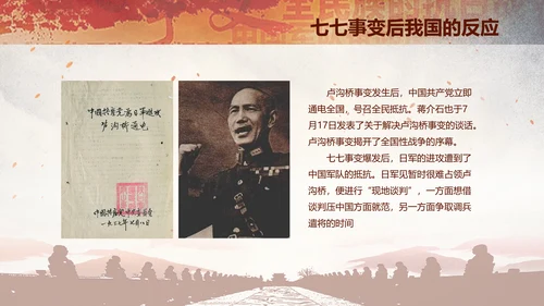 学习纪念卢沟桥事变七七事变历史简介PPT