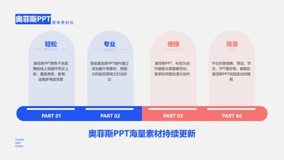 简约通用对比关系4项PPT单页