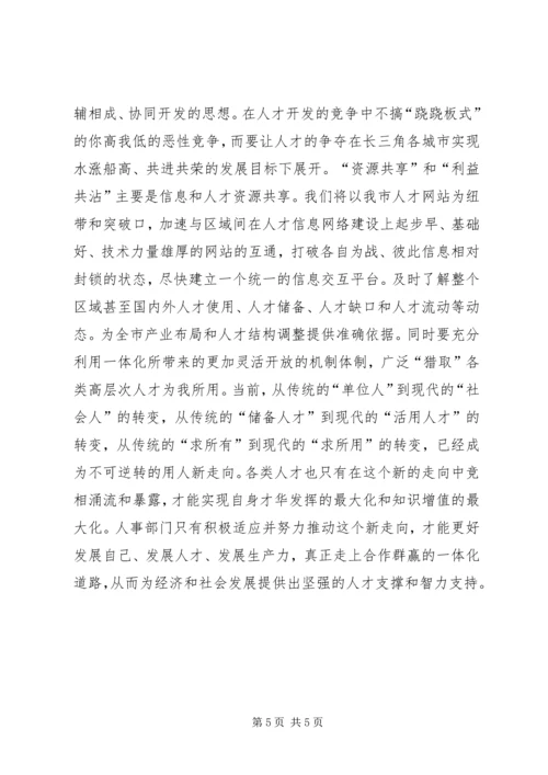 关于“长三角”人才、沿江人才开发的思考 (6).docx