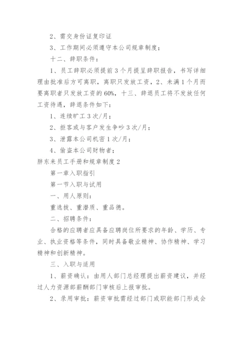 胖东来员工手册和规章制度.docx