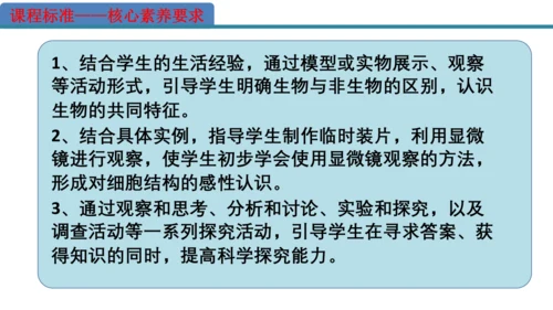 人教版生物七年级上册第一单元《生物与细胞》单元复习课件(共53张PPT)