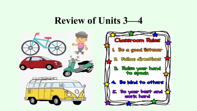 【优质课件】人教新目标（Go for it）版 七年级下 Review of Units 3—4复习