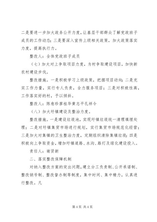 乡镇机关效能建设整改方案.docx