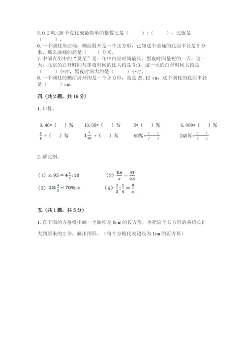 西师大版数学小升初模拟试卷及完整答案【有一套】.docx