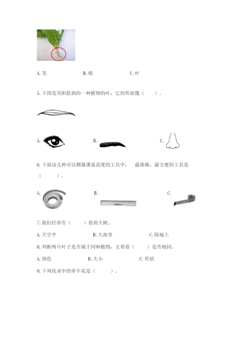 教科版一年级上册科学期末测试卷加答案下载.docx