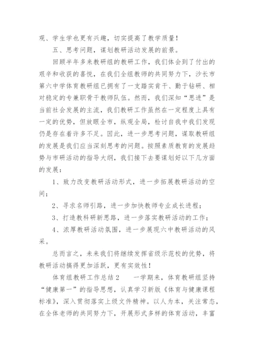 体育组教研工作总结.docx