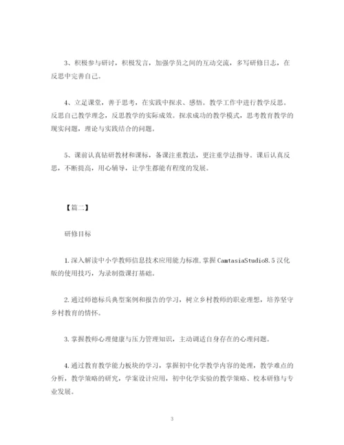 精编之国培教师个人研修工作计划模板2).docx