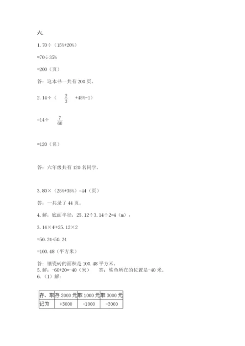 苏教版数学小升初模拟试卷附参考答案【实用】.docx