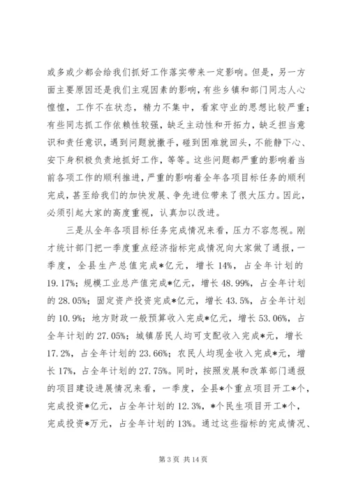 全县一季度经济运行分析会致辞提纲.docx