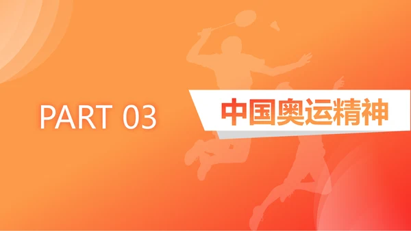 中国加油奥运精神羽毛球教育ppt模板