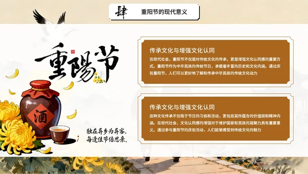 橙色中国风重阳节通用PPT模板