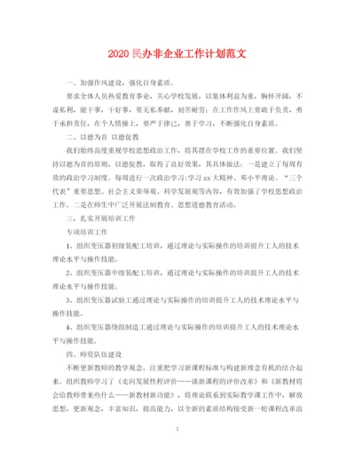 精编之民办非企业工作计划范文2.docx