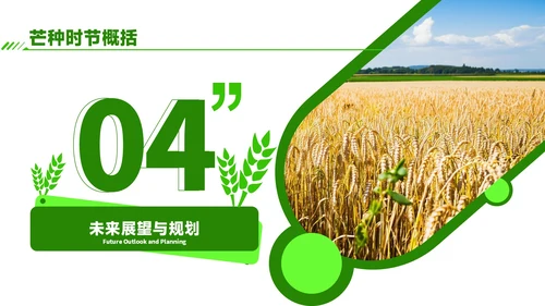 绿色商务风芒种时节农业新技术应用与推广