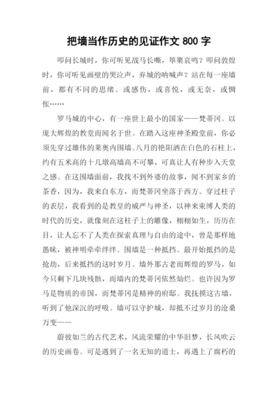 把墙当作历史的见证作文800字.docx