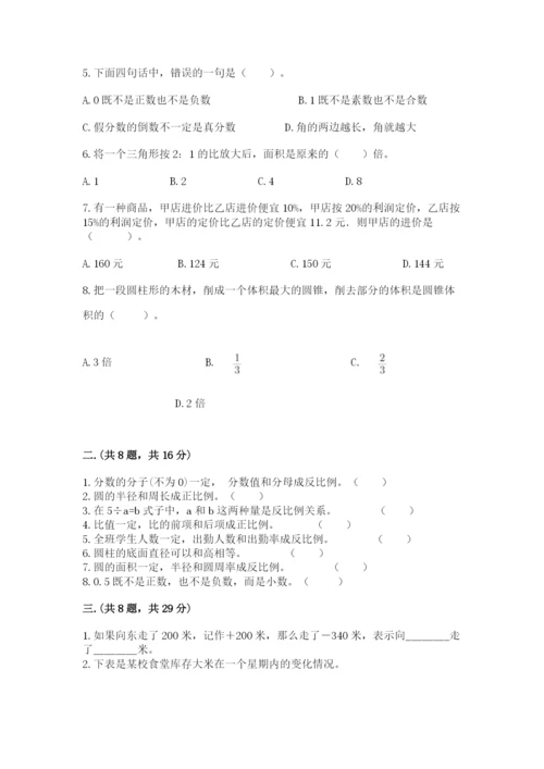 浙教版数学小升初模拟试卷（夺冠系列）.docx