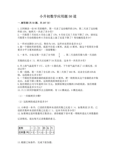 小升初数学应用题50道附参考答案（培优b卷）.docx