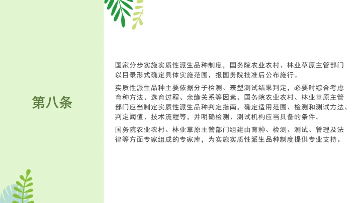 普法全文学习2025年4月新修订《中华人民共和国植物新品种保护条例》PPT课件