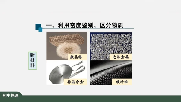 人教版 初中物理 八年级上册 第六章 质量和密度 6.4 密度与社会生活 课件（共35张PPT）