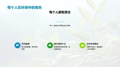 践行环保 改变未来