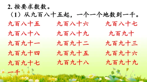 1.1000以内数的认识（课件）-二年级下册数学人教版(共4课时 109张PPT)
